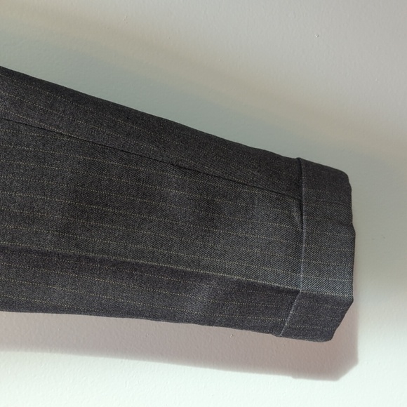 R Label Women's High Waist Straight Leg Dress Pants Gray Size L Pin Stri… - Picture 5 of 11